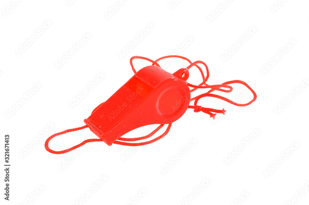 sports whistle isolated on white background sports whistle isolated on white background