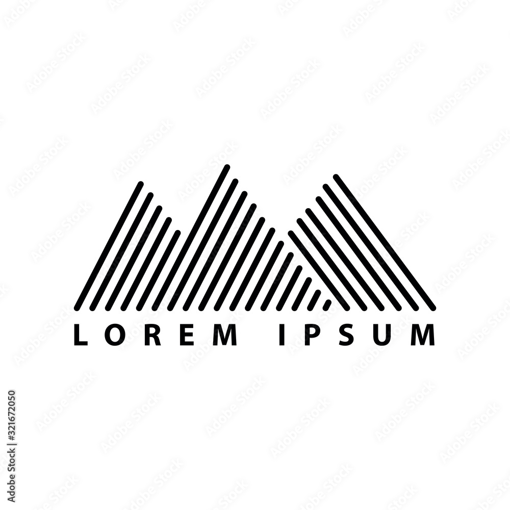 Mountain icon logo vector template Mountain icon logo vector template