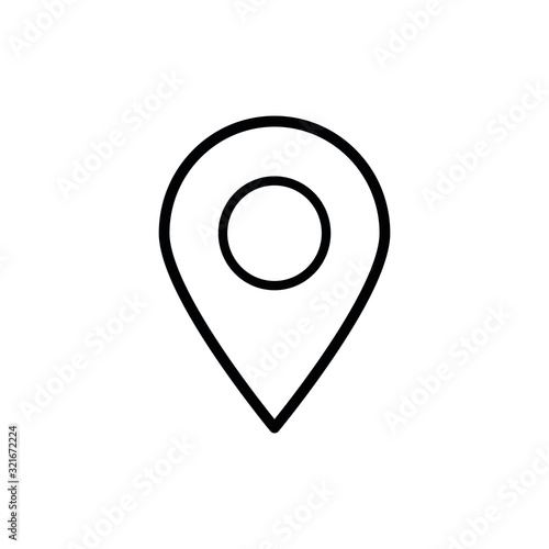 Free Download Pin located icon sign vector logo template - GFXLoad