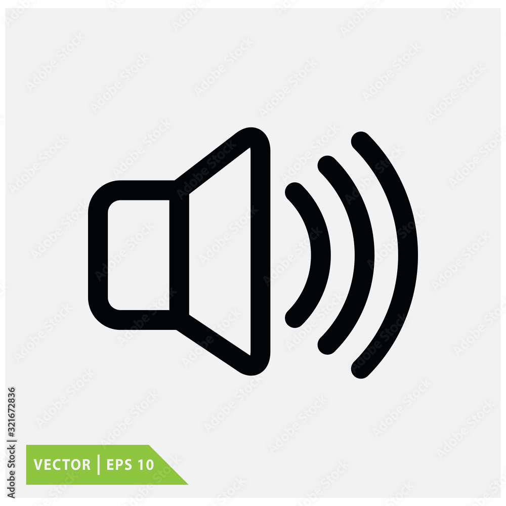 Sound icon vector logo template Sound icon vector logo template