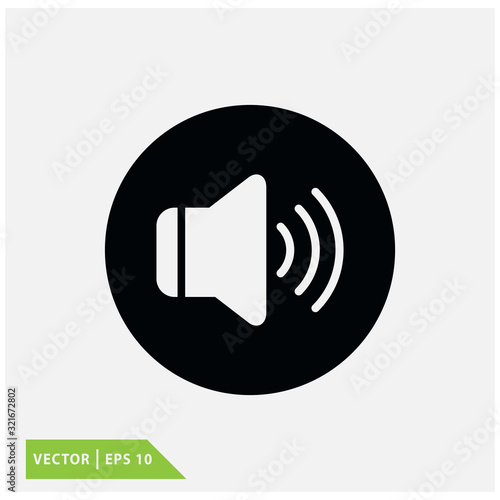 Sound icon vector logo template photo