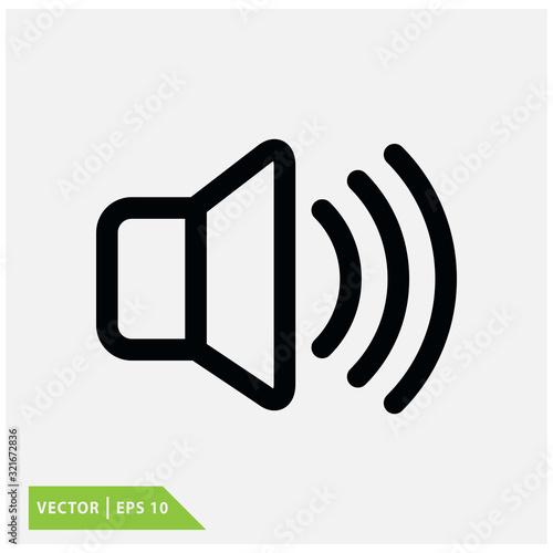 Sound icon vector logo template photo