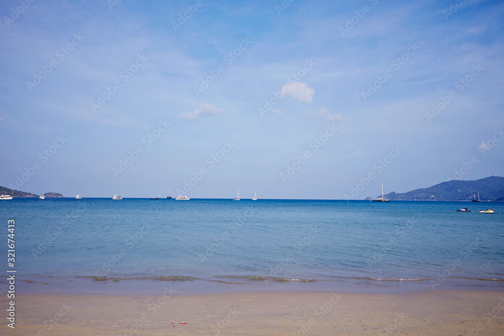 Beach and sea, summer scene 