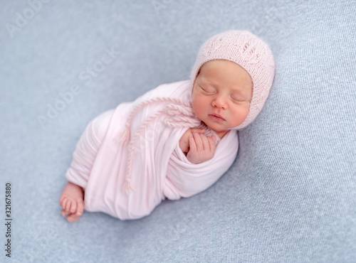 Charming wrapped up newborn