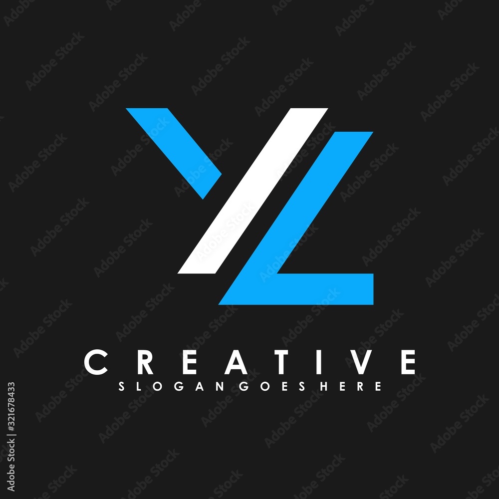 abstract initial letter Y L logo design template abstract initial letter Y L logo design template