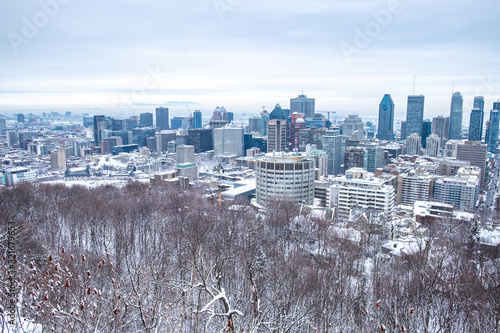 Montreal in winter from Mont Royal, Canada © Ai