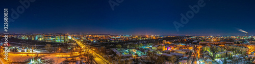 Panorama of the night Ukrainian city from a height © onyx124