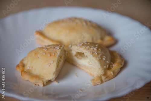 Panzerotti on a wooden table