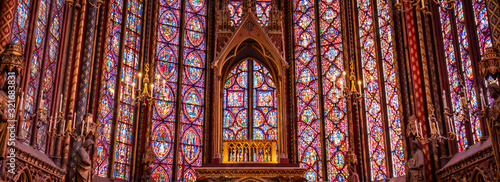 Stampa su tela The Sainte-Chapelle Cathedral in Paris France