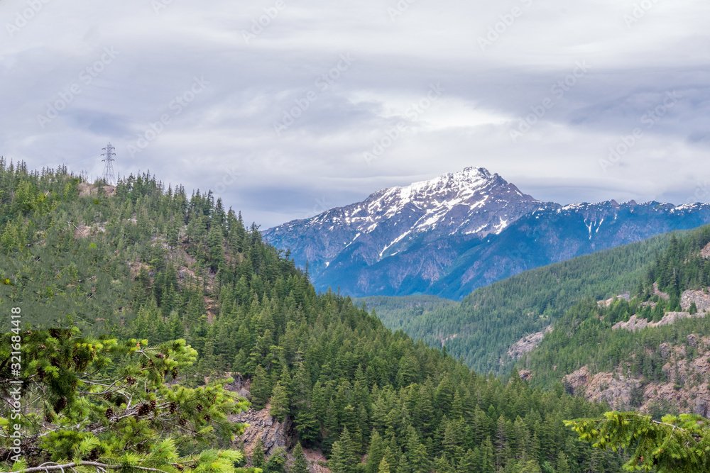 Mountains in Cascades National Park, Washington, USA. Mountains in Cascades National Park, Washington, USA.