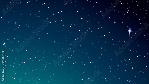 Stars in the night sky. Vector drawing