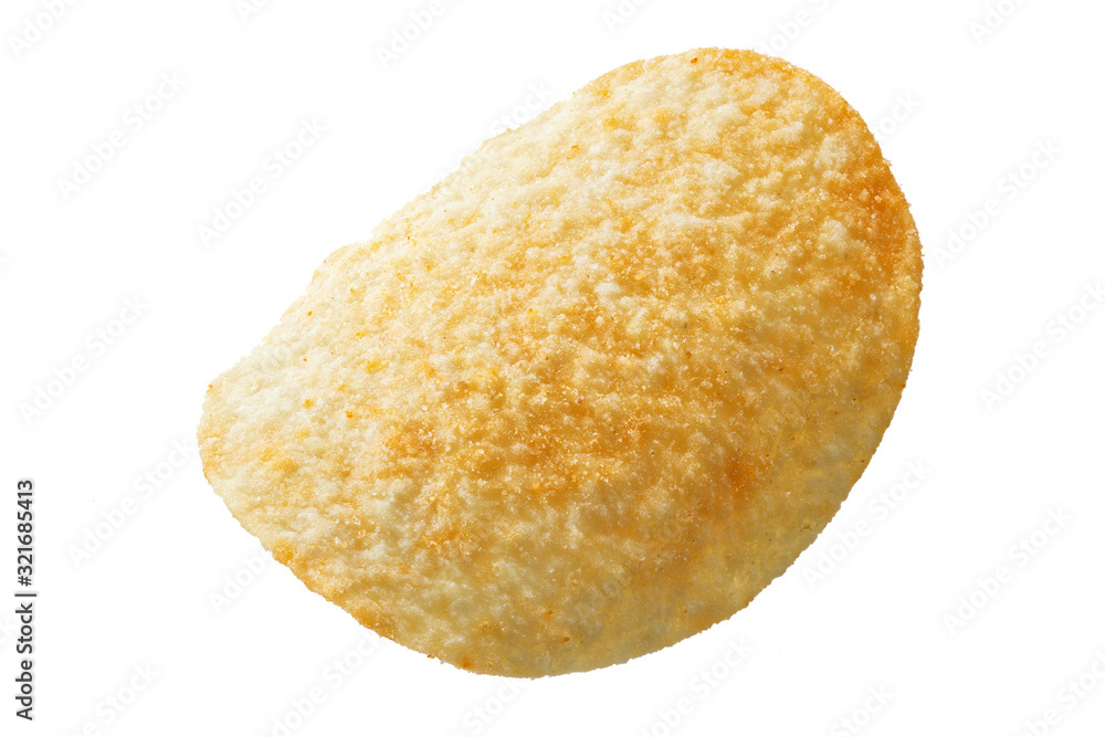Potato chips isolated on white background. Potato chips isolated on white background.