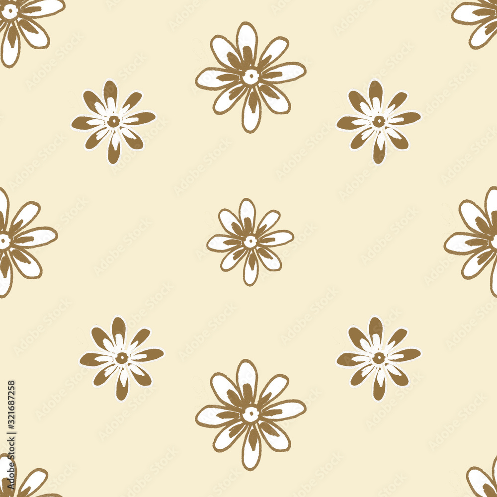 Small hand-drawn flowers. Seamless pattern. print, textiles. Spring, summer, seasons. Garden, flowering, plants. Background, paper. Small hand-drawn flowers. Seamless pattern. print, textiles. Spring, summer, seasons. Garden, flowering, plants. Background, paper.