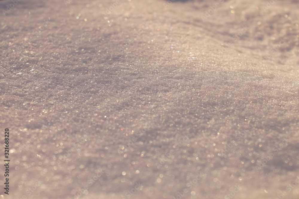 Sparkling snow in the sunlight for background Sparkling snow in the sunlight for background