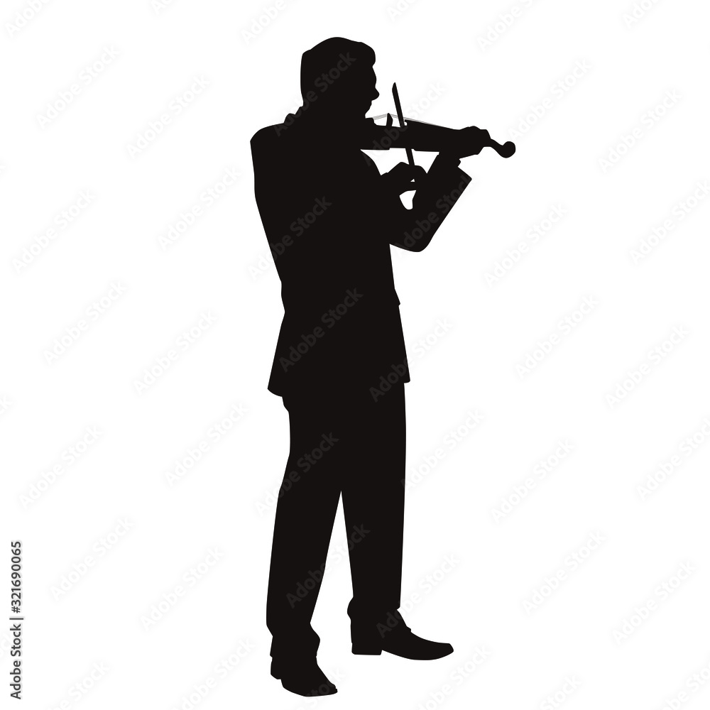 Man Playing Violin Silhouette Man Playing Violin Silhouette
