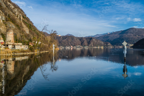 Landscape of Lugano Lake