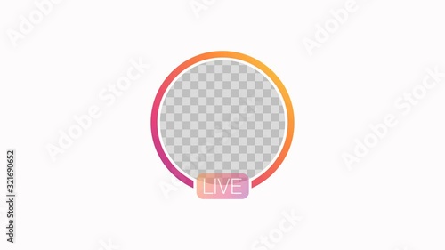 Animation Of Video Live Stream Close Up livestream animation social media story. 4k Video.