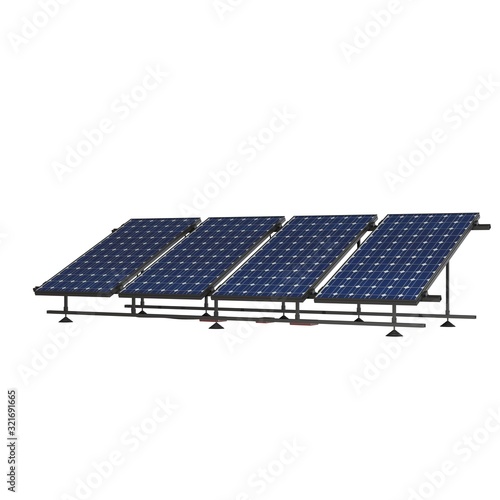 Solar panels on a white background. Isolate.