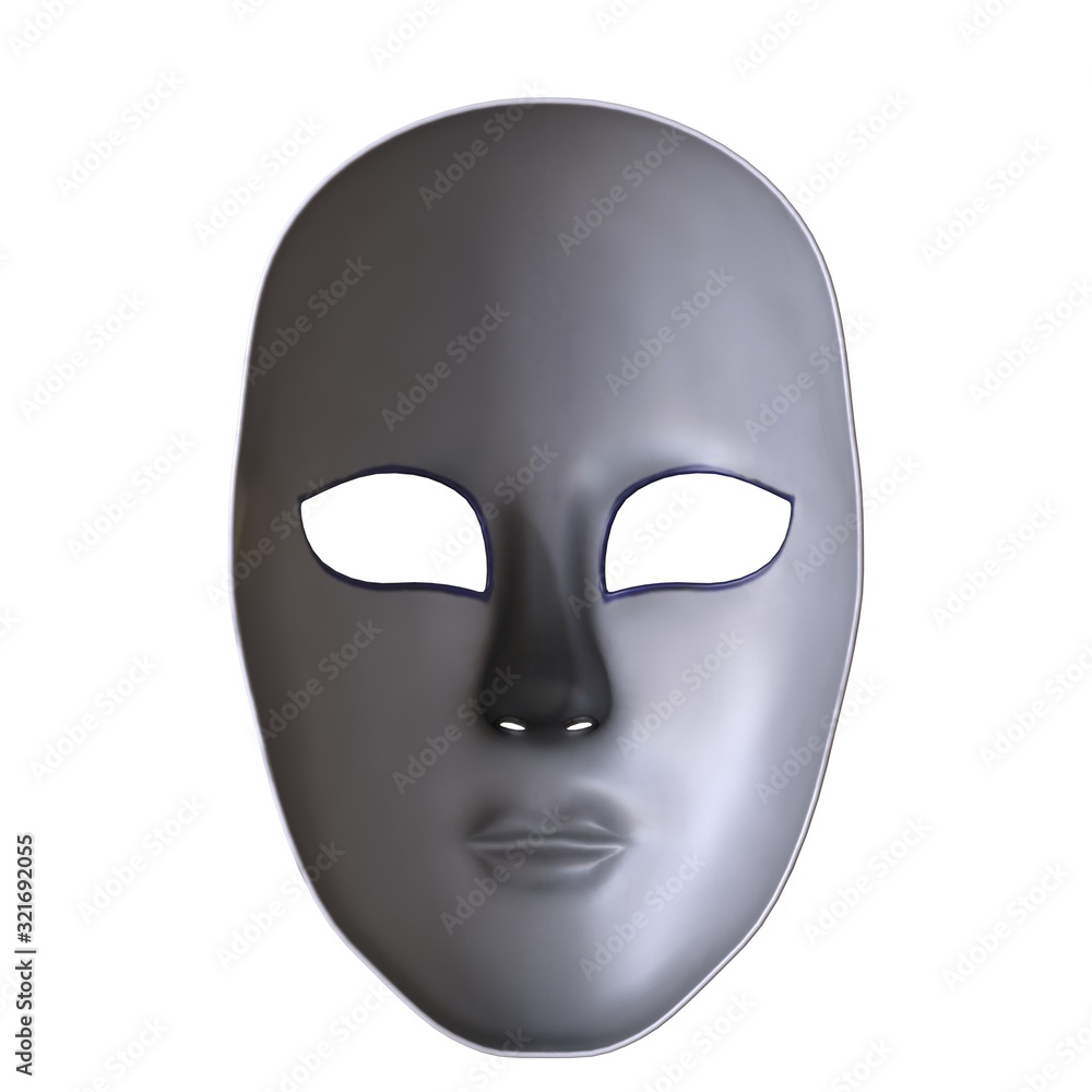 A mask on a white background. Isolate. A mask on a white background. Isolate.