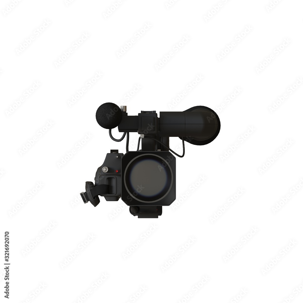 A video camera on a white background. Isolate.