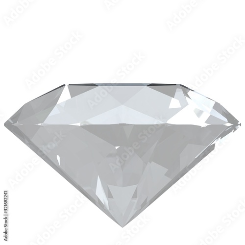 Diamond, crystal, diamond on a white background. Isolate.