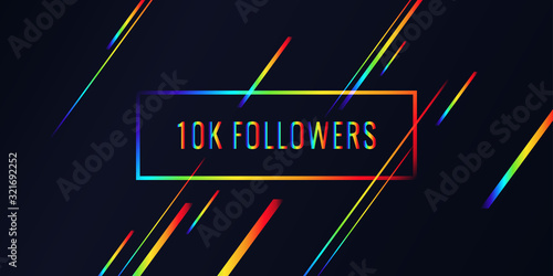 Abstract background for a social group on the Internet with the inscription 10000 followers.