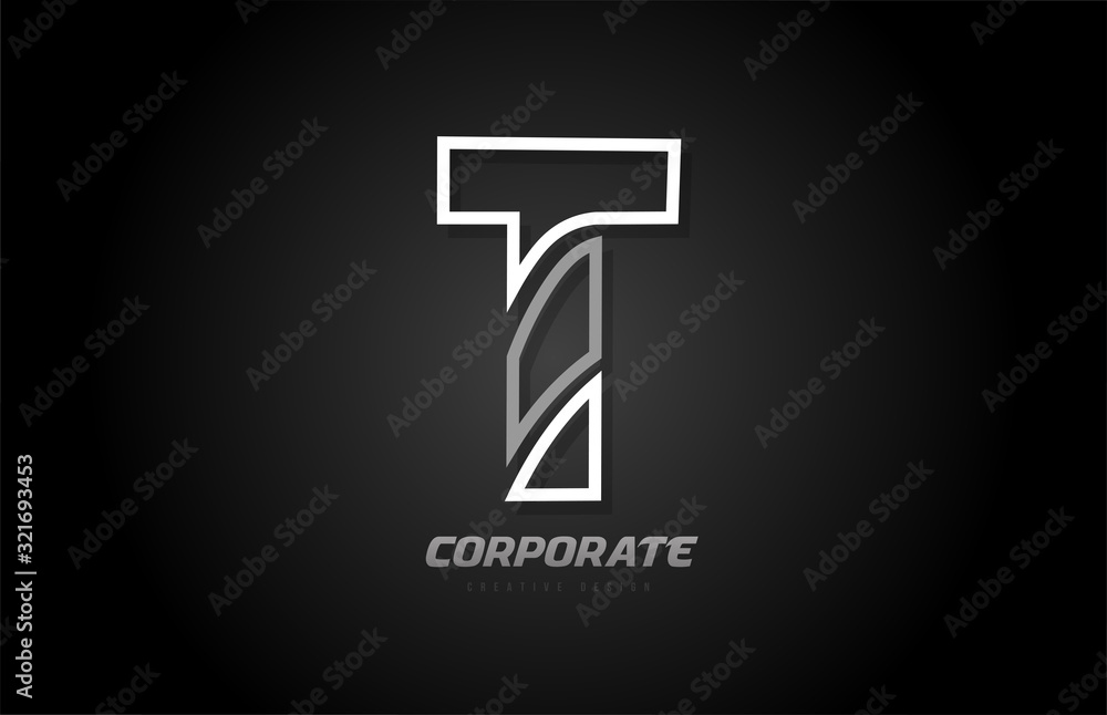 black and white line company business T letter alphabet logo icon design black and white line company business T letter alphabet logo icon design