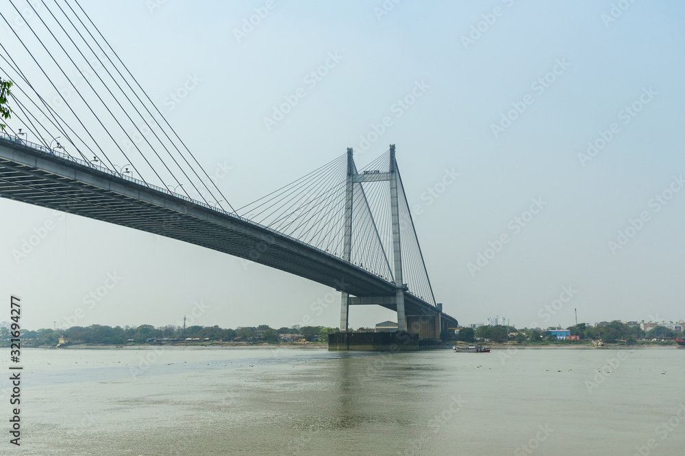 Fototapeta premium View of Vidyasagar bridge. Kolkata. India