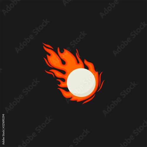 Fire Table Tennis (Ping-pong) ball
