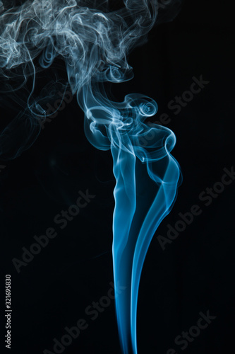 Wallpaper Mural Blue smoke on black background Torontodigital.ca