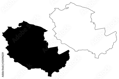 Tbilisi City (Republic of Georgia) map vector illustration, scribble sketch City of Tiflis map