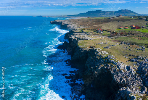 Landscape in the Usgo beach area, Natural Park of the Dunes of Liencres, Liencres, Piélagos Municipality, Cantabrian Sea, Cantabria, Spain, Europe photo