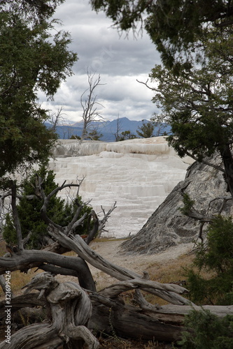 Yellow Stone Nationalpark Mammoth Hot Springs New Highland Terrace