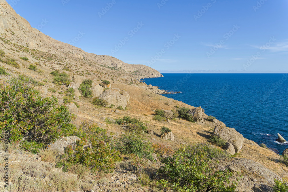 The shore of the Black Sea. Crimea.