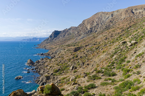 The shore of the Black Sea. Crimea.