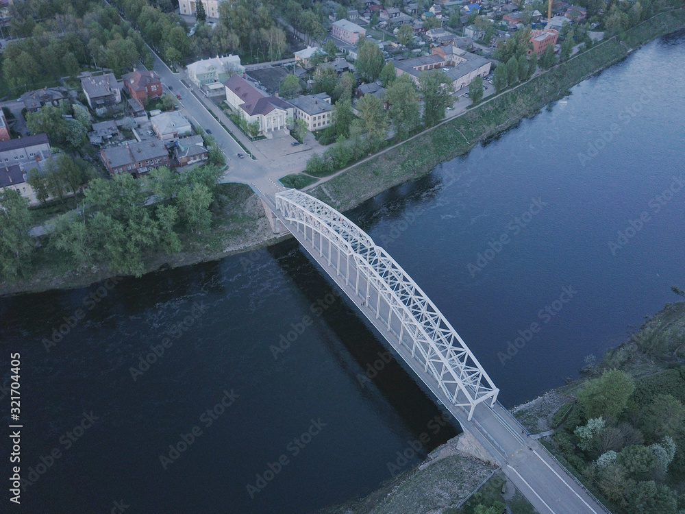 Belelubsky Bridge aerial view