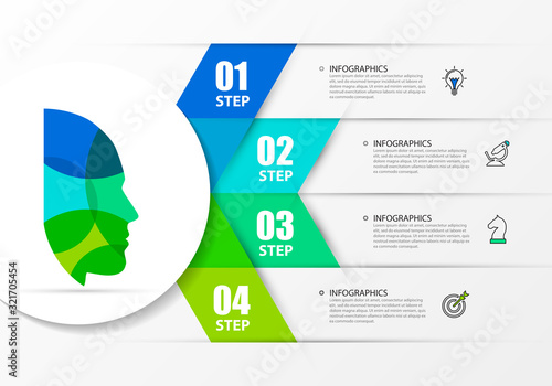 Infographic design template. Creative concept with 4 steps