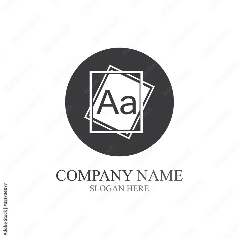 Fototapeta premium Aa letter illustration icon design template