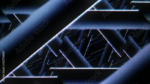 Analog retro style visuals with brightness variations, symetrical pattern and fast moving detailed pattern.