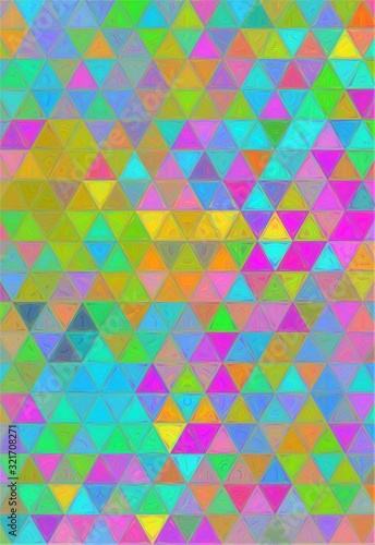 Gradient art and vibrant colors triangle mosaic background.