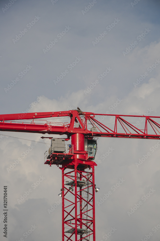 crane on background of blue sky crane on background of blue sky
