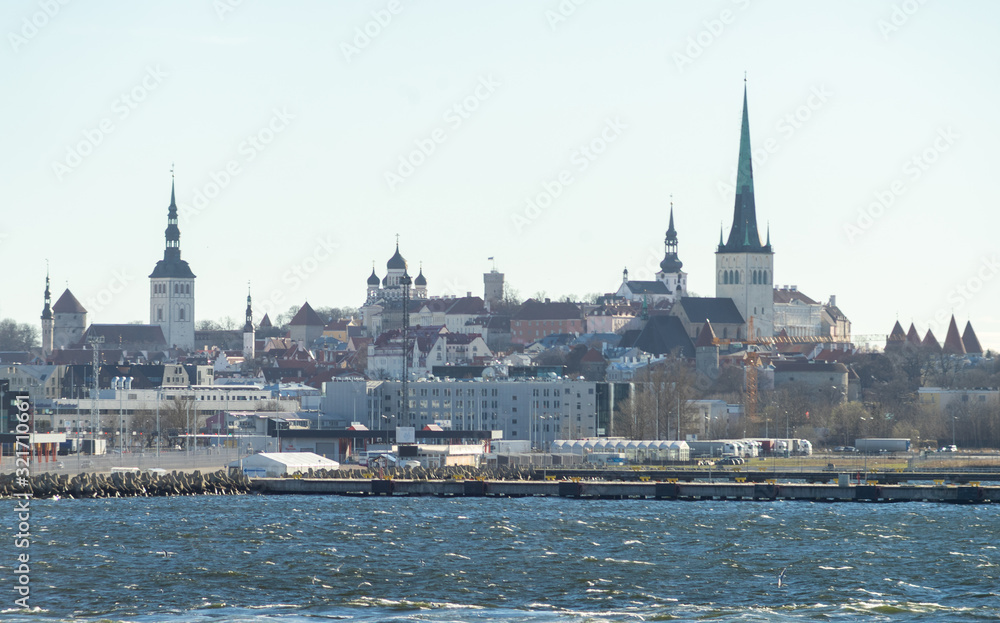April 21, 2018, Tallinn, Estonia. View of the construction of the Old Town in Tallinn.