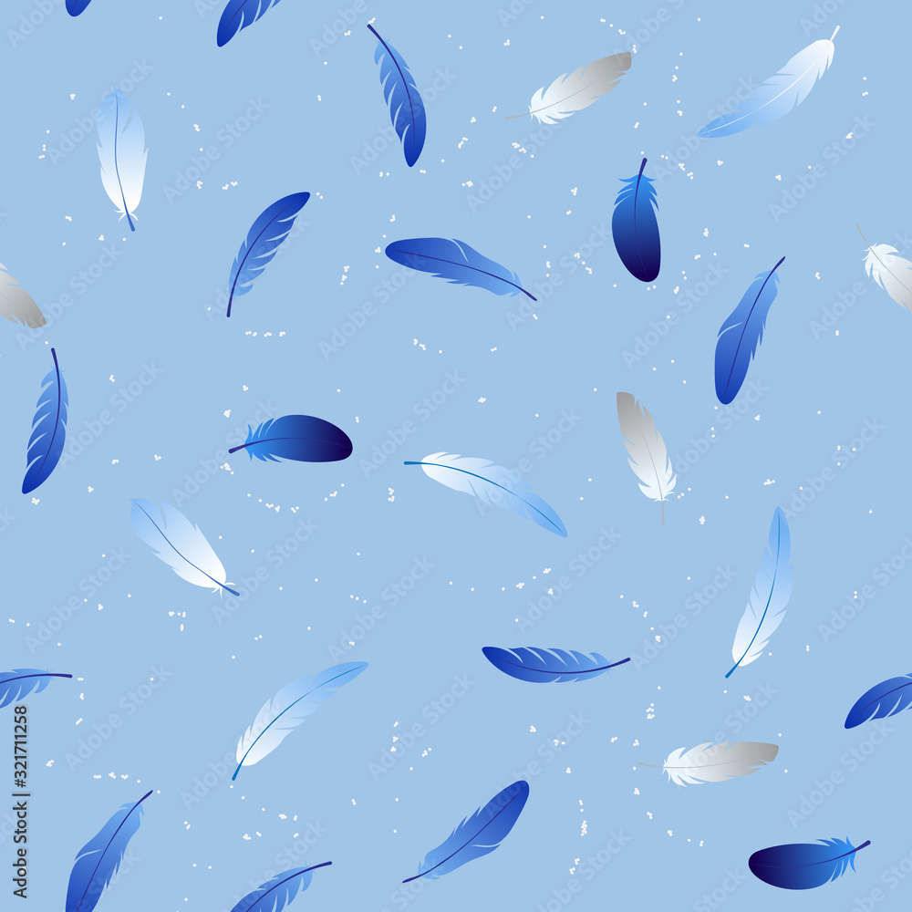Seamless beautiful pattern with feathers Seamless beautiful pattern with feathers
