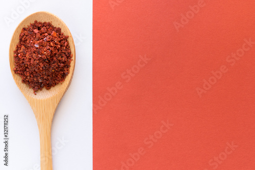 Ground Aleppo Peppers on a Spoon photo