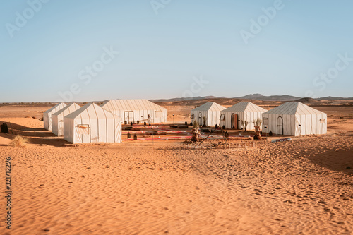 Hotel in der Sahara Wüste von Marokko
