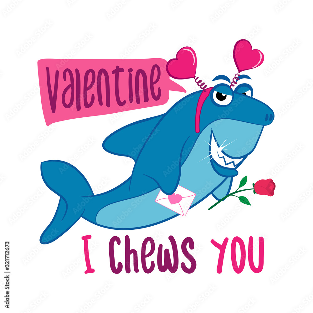 Obraz premium Valentine, I Chews (choose) You - T-Shirts, Hoodie, Tank, gifts. Vector illustration text for Valentine's Day. Inspirational quote card, invitation. Love calligraphy background. Funny doodle and pun.
