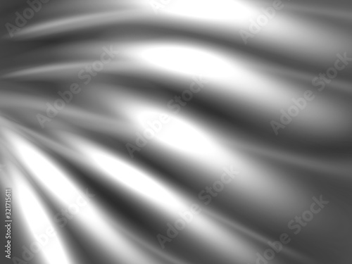 Metallic grey abstract muscle background looks like a wavy cloth with shiny lines, which also gives a feel o latex. Could be used as wallpaper