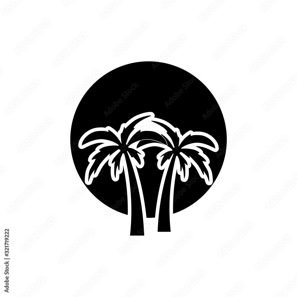 Obraz premium Palm tree icon isolated on white background