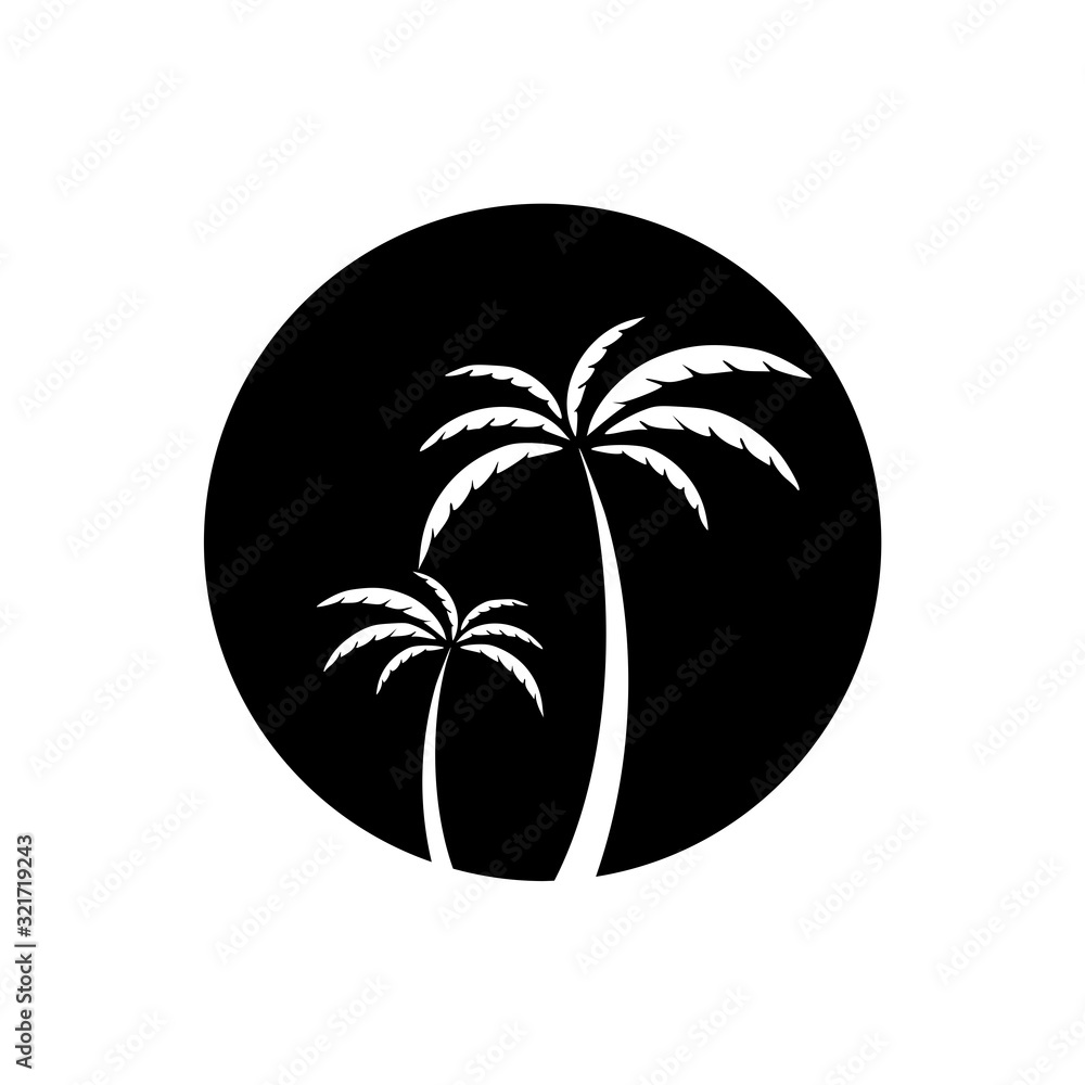 Palm tree icon isolated on white background