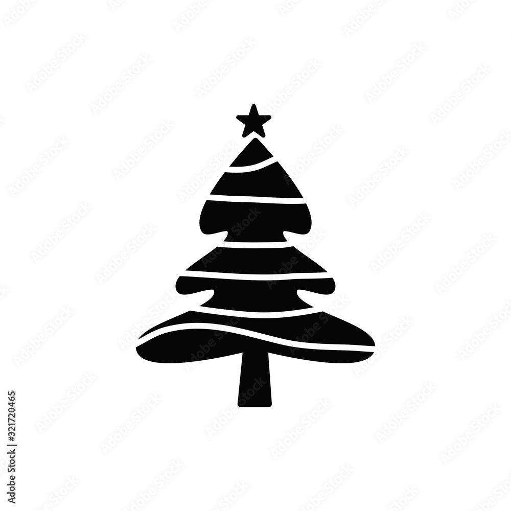 Christmas tree icon design vector logo template EPS 10 Christmas tree icon design vector logo template EPS 10